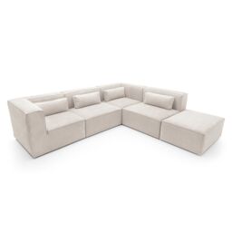 Abakus Direct Doris Large Reversible Corner Sofa with High-Density Foam Available in 6 Colours in White - thumbnail 4