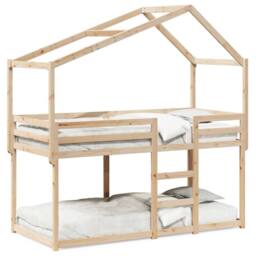 Berkfield Home Bunk Bed without Mattress 90x200 cm Solid Wood Pine in Brown - thumbnail 2