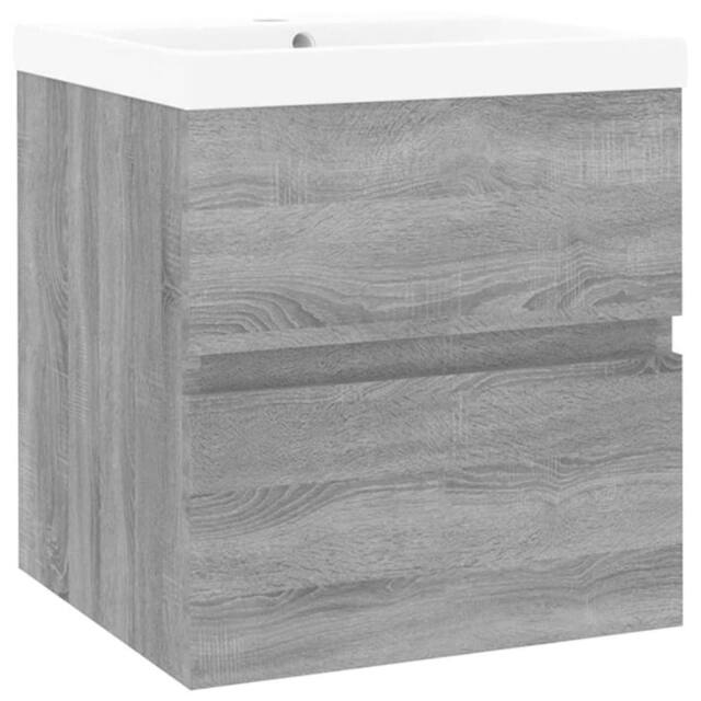 Berkfield Home Sink Cabinet with Built-in Basin Grey Sonoma Engineered Wood - image 1