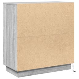 Berkfield Home Sideboard with LED in Grey Sonoma - 71 x 34.5 x 75 cm, Made of Engineered Wood - Size: 71 x 34.5 x 75 cm - thumbnail 9