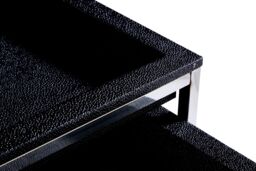 Orsina Pacific Faux Skin Nest Of 2 Tables in Black - thumbnail 3