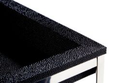 Orsina Pacific Faux Skin Nest Of 2 Tables in Black - thumbnail 4