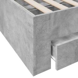 Berkfield Home Bed Frame w/Drawers Frame Concrete Grey 180x200 cm Super King - thumbnail 8