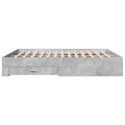 Berkfield Home Bed Frame w/Drawers Frame Concrete Grey 180x200 cm Super King - thumbnail 5