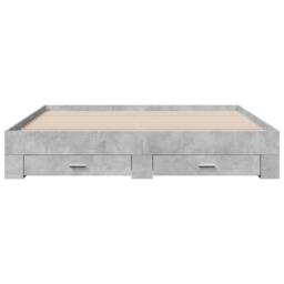 Berkfield Home Bed Frame w/Drawers Frame Concrete Grey 180x200 cm Super King - thumbnail 4