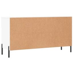 Berkfield Home Shoe Bench White 102x35x55 cm Engineered Wood - Size: 102 x 35 x 55 cm - thumbnail 8