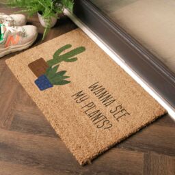 Artsy Mats Wanna See My Plants Doormat (60 x 40cm) in Brown - Size: 40 cm x 60 cm - thumbnail 2