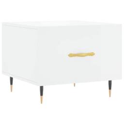 Berkfield Home Coffee Table High Gloss White 50x50x40 cm Engineered Wood - Size: 50 x 50 x 40 cm - thumbnail 1