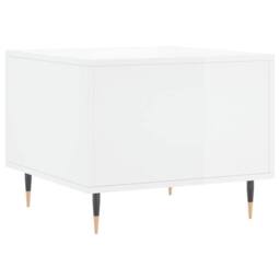Berkfield Home Coffee Table High Gloss White 50x50x40 cm Engineered Wood - Size: 50 x 50 x 40 cm - thumbnail 8