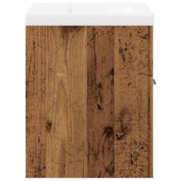 Berkfield Home Durable 2 Piece Bathroom Furniture Set Old Wood Engineered Wood in Brown - thumbnail 7