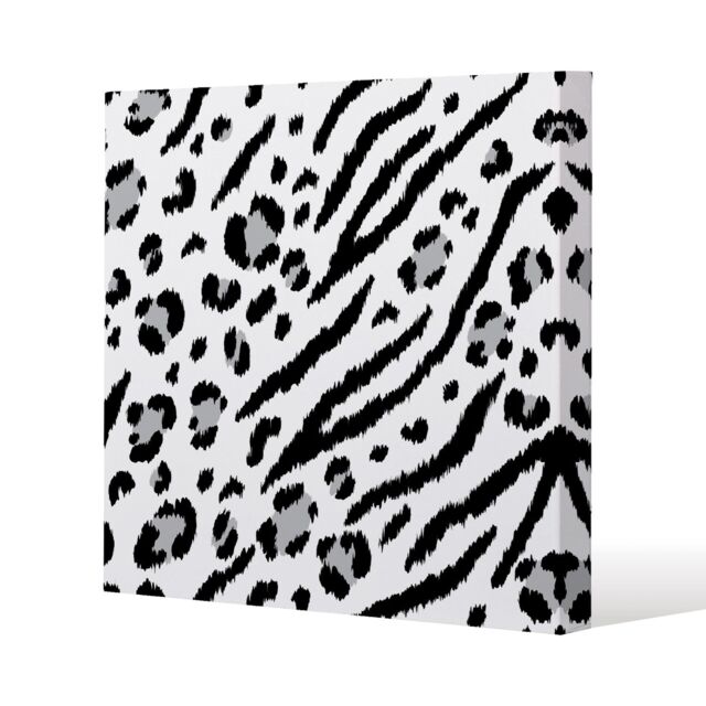 Benjamin Tate Design Zebra & Leopard Print (Canvas Print) / 127 x 127 x 4cm in Natural - Size: 127 x 127 x 4 cm - image 1
