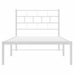 Berkfield Home Metal Bed Frame with Headboard White 100x200 cm - thumbnail 5
