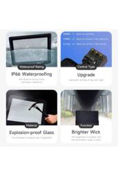 Living and Home Motion Sensor Outdoor LED Floodlight in Black - thumbnail 3
