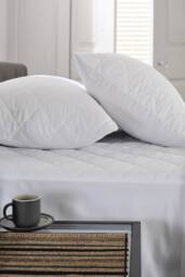 The Lyndon Company Easy Wash Quilted Mattress Protector - Deyongs 1846 in White - Size: Super King - thumbnail 1