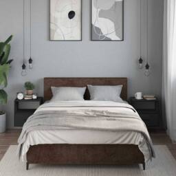 Berkfield Home Wall-mounted Bedside Cabinets 2 pcs Black 40x31x39.5 cm - thumbnail 3