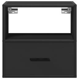 Berkfield Home Wall-mounted Bedside Cabinets 2 pcs Black 40x31x39.5 cm - thumbnail 5
