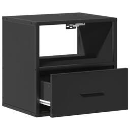 Berkfield Home Wall-mounted Bedside Cabinets 2 pcs Black 40x31x39.5 cm - thumbnail 9