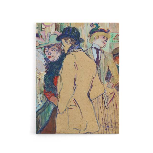 "Artery8 Alfred la Guigne in a Cafe Canvas Wall Art Print Toulouse Lautrec - Size: W18"" x H24""" - image 1