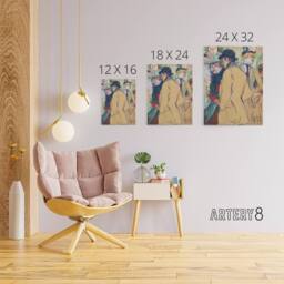 "Artery8 Alfred la Guigne in a Cafe Canvas Wall Art Print Toulouse Lautrec - Size: W18"" x H24""" - thumbnail 4