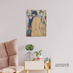"Artery8 Alfred la Guigne in a Cafe Canvas Wall Art Print Toulouse Lautrec - Size: W18"" x H24""" - thumbnail 3