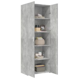 Berkfield Home Highboard Concrete Grey 70x42.5x185 cm Engineered Wood - thumbnail 3
