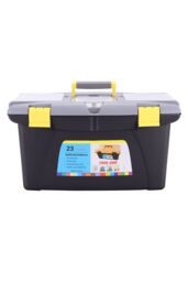 Living and Home Home Storage Box Organizer Lockable Case with Removable Tray in Black - Size: XL - thumbnail 2