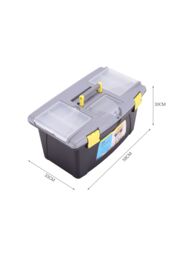 Living and Home Home Storage Box Organizer Lockable Case with Removable Tray in Black - Size: XL - thumbnail 6