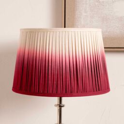Ruma Fuchsia Pink Ombre Pleated Tapered Lamp Shade for Table Lamps - Size: 8 inches