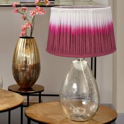 Ruma Fuchsia Pink Ombre Pleated Tapered Lamp Shade for Table Lamps - Size: 8 inches - thumbnail 4