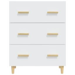 Berkfield Home Sideboard White 70x34x90 cm Engineered Wood - Size: 70 x 34 x 90 cm - thumbnail 3