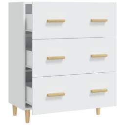 Berkfield Home Sideboard White 70x34x90 cm Engineered Wood - Size: 70 x 34 x 90 cm - thumbnail 5
