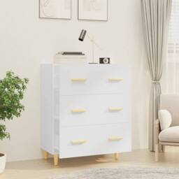 Berkfield Home Sideboard White 70x34x90 cm Engineered Wood - Size: 70 x 34 x 90 cm - thumbnail 6