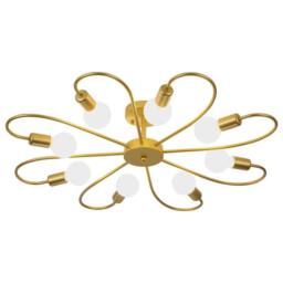 Garwarm Modern 8-Light Ceiling Light Fixture Industrial Sputnik Ceiling Lamp, E27 Semi Flush Mount Gold Chandeliers Lighting for Living Room - thumbnail 7