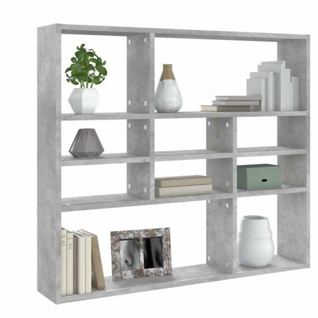 Berkfield Home Wall Shelf Concrete Grey 90x16x78 cm Engineered Wood - Size: 90 x 16 x 78 cm - image 1