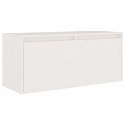 Berkfield Home TV Cabinets 8 pcs White Solid Wood Pine - thumbnail 5