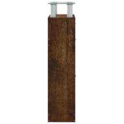 Berkfield Home Shoe Cabinet Smoked Oak 63x24x104 cm Engineered Wood in Brown - Size: 63 x 24 x 104 cm - thumbnail 7