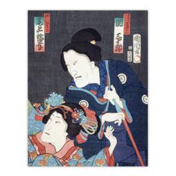 "Artery8 Kabuki Theatre Scene Japanese Vintage Wall Art Print Kunichika - Size: W18"" x H24""" - thumbnail 1