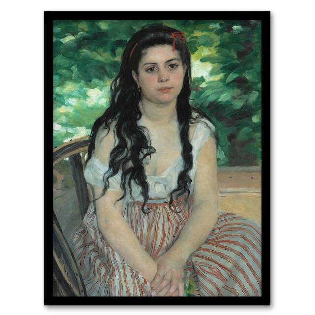"Artery8 In the Summer Portrait Renoir Vintage Framed Wall Art Print - Size: W12"" x H16""" - image 1