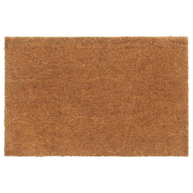 Berkfield Home Door Mat Natural 65x100 cm Tufted Coir in Brown - image 1