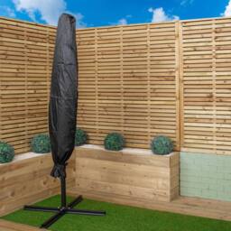 Samuel Alexander 3m Cantilever Green Banana Parasol with Crank Handle & UV Protection - thumbnail 3