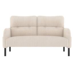 Direct Wicker Corduroy Two-Seater Sofa, Soft Loveseat for Living Room, Velvet Fabric in Beige - Size: 1 Pack - thumbnail 8