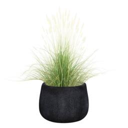 Dibor Large Grey Symmetry Stripe Fibre Clay Indoor Outdoor Garden Planter Houseplant Flower Plant Pot H37 x Dia55cm - thumbnail 2