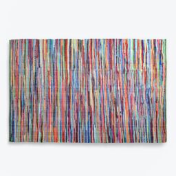 Allure Bath Fashions Chindi Repurposed Fabric Multi Coloured Rag Rug - Size: 70 cm x 140 cm - thumbnail 4