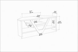 Decorotika Karin TV Stand TV Unit for TVs up to 45 inch in Light Brown - thumbnail 6