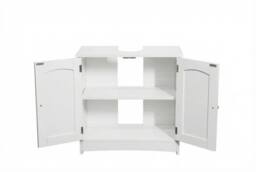 Alivio Under Sink Bathroom Cabinet for Wall-Hung Washbasin with Magnet Doors in White - thumbnail 8