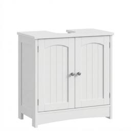 Alivio Under Sink Bathroom Cabinet for Wall-Hung Washbasin with Magnet Doors in White - thumbnail 3