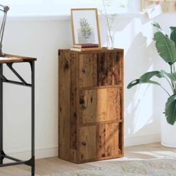 Berkfield Home Bookcase Old Wood 40x24x77 cm Engineered Wood in Brown - Size: 40 x 24 x 77 cm - thumbnail 3