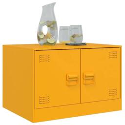 Berkfield Home Coffee Table Mustard Yellow 67x50x44 cm Steel - Size: 67 x 50 x 44 cm - thumbnail 4