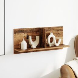 Berkfield Home Wall Cabinet 70x16.5x30 cm Old Wood Engineered Wood in Brown - thumbnail 3