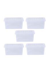 Wham Crystal 5 x 11L Stackable Plastic Storage Boxes with Lids Clear - thumbnail 4